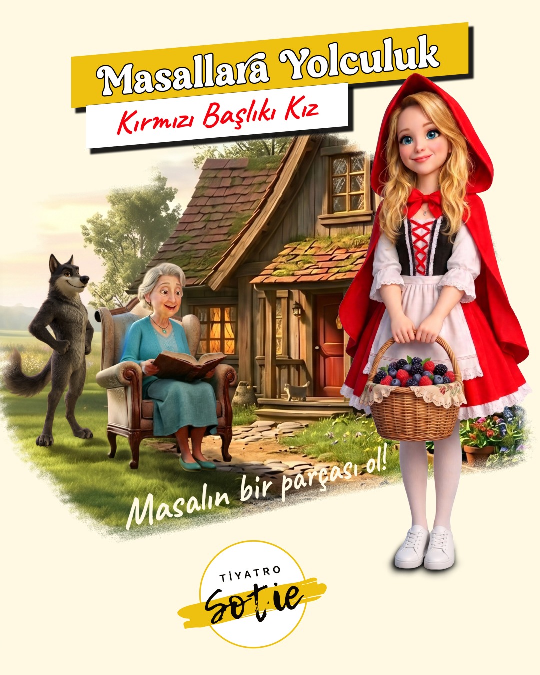 Masallara Yolculuk - Kırmızı Başlıklı Kız - Tiyatro ve Etkinlik Afişi