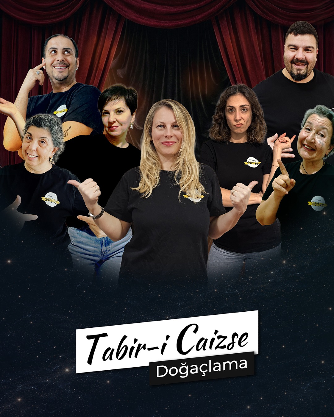 Tabir-i Caizse Doğaçlama - Tiyatro ve Etkinlik Afişi